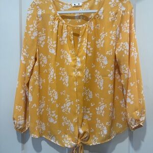 Floral Yellow Blouse